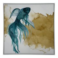 Cuadro con Marco Pez Azul 82.60 X 82.60 Cm