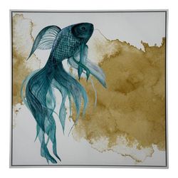 Cuadro con Marco Pez Azul 82.60 X 82.60 Cm