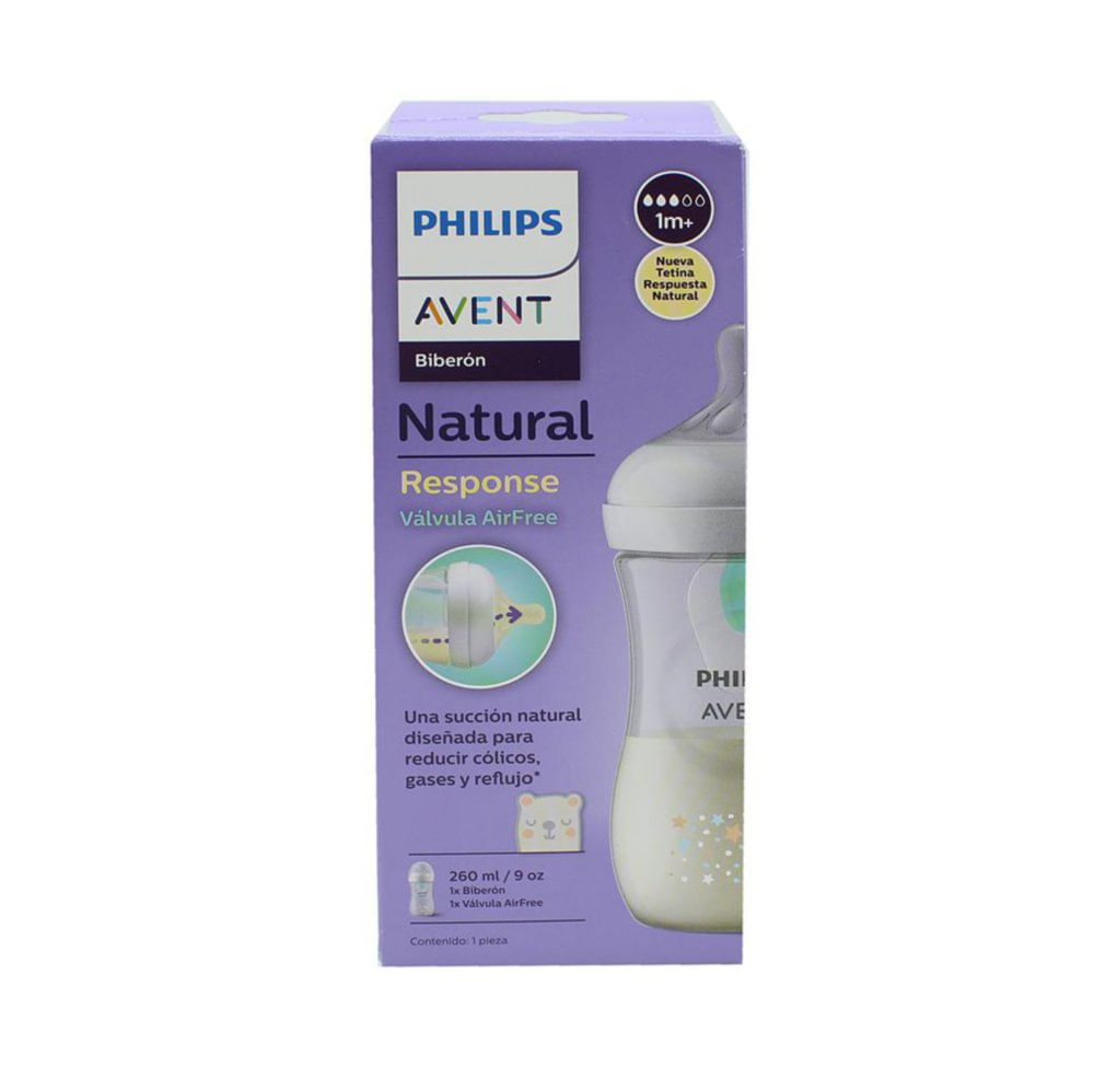 Pacha Philips Natural Response Diseño de Estrellas con Válvula Air Free de 9 Oz para 1+ Me…