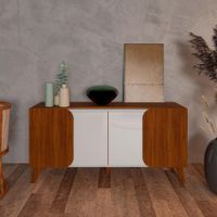 Bufetera Ely Café y Blanco de 160x46.8x77 Cm