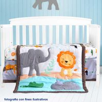 Set De Edredón Para Cuna Animales De Estanque 2 Pzas