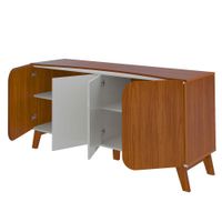 Bufetera Ely Café y Blanco de 160x46.8x77 Cm