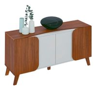 Bufetera Ely Café y Blanco de 160x46.8x77 Cm