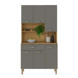 Mueble Organizador de Cocina Gris con Alacena