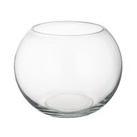 Candelero Circular de Vidrio Transparente