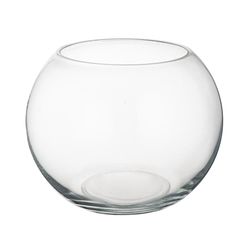 Candelero Circular de Vidrio Transparente