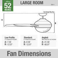 Ventilador Slate Cepillado 52 Plg Satin Hunter