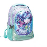 Mochila Escolar Nebulous Star Celeste y Lila