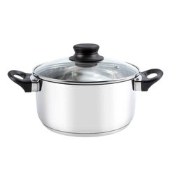 Olla de Acero Inoxidable con Asas Plásticas 20 Cm