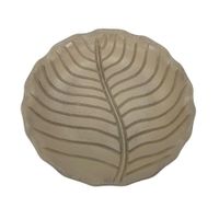 Plato Decorativo de MDF Diseño Hoja Café 28 X 3.6 Cm