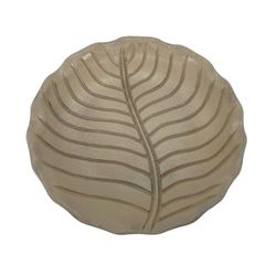 Plato Decorativo de MDF Diseño Hoja Café 28 X 3.6 Cm