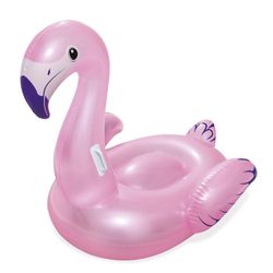 Flotador Inflable de Flamenco Rosa con Manijas para Niños
