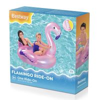 Flotador Inflable de Flamenco Rosa con Manijas para Niños