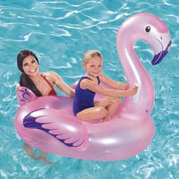 Flotador Inflable de Flamenco Rosa con Manijas para Niños