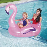 Flotador Inflable de Flamenco Rosa con Manijas para Niños
