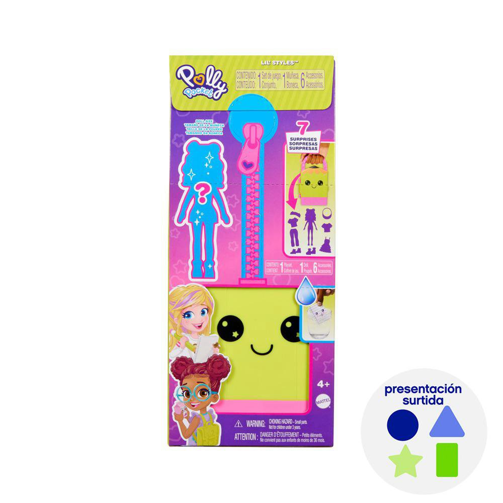 Set de Juego Polly Pocket Clóset Fashion Reveal con 7 Sorpresas 4+ Años Presentación Surti…