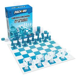 Juego de Mesa Ajedrez y Damas Pack & Go