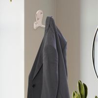 Gancho Para Ropa Metal Brillante Doble - Hermex