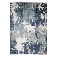 Alfombra Decorativa Abstracta Azul y Gris 240 x 340 Cm
