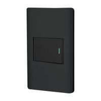 Interruptor 3 Vías 1.5 Módulos Lisboa Negro - Volteck