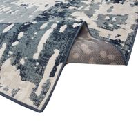 Alfombra Decorativa Abstracta Azul y Gris 240 x 340 Cm