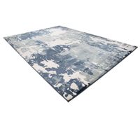 Alfombra Decorativa Abstracta Azul y Gris 240 x 340 Cm