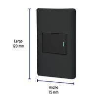 Interruptor 3 Vías 1.5 Módulos Lisboa Negro - Volteck