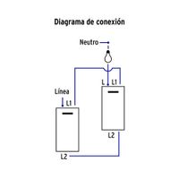 Interruptor 3 Vías 1.5 Módulos Lisboa Negro - Volteck