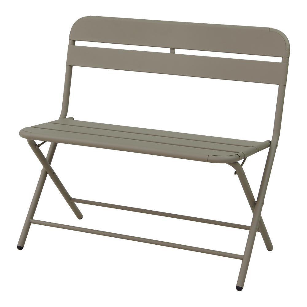 Banca Plegable con Respaldo Alison 90 x 51 x 81 cm Color Beige