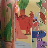 Libro c/pestañas para aprender de dinosaurios