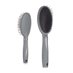Peine para Cabello con Cerdas de Silicona Gris