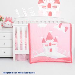 Set De Edredón Para Cuna Castillo 2 Pzas