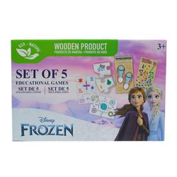 Set-Educativo-de-5-Juegos-de-Madera-Frozen