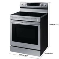 Estufa Eléctrica Samsung 6.3  Pies³ con Air Fry y Convección