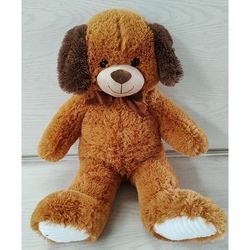 Peluche Perro Café de 80 Cm, Suave y Abrazable