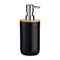Dispensador de Jabón con Detalle en Bambú Negro