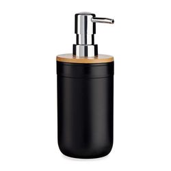 Dispensador de Jabón con Detalle en Bambú Negro