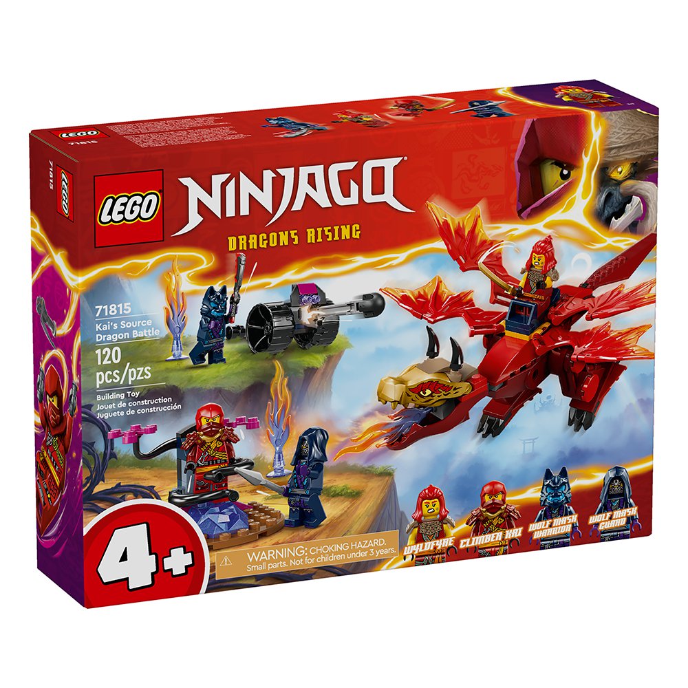 LEGO NINJAGO Dragons Rising Batalla del Dragón Fuente de Kai #71815 de 120 Piezas