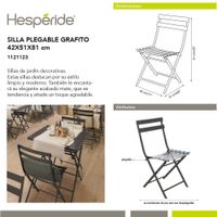 Silla Plegable Azua Grafito