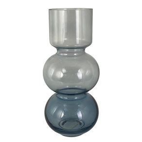 Florero Decorativo de Vidrio Azul