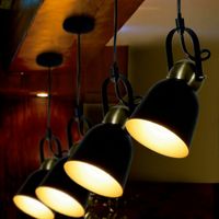 Lámpara Colgante para Interior 1 Luz Negro y Dorado
