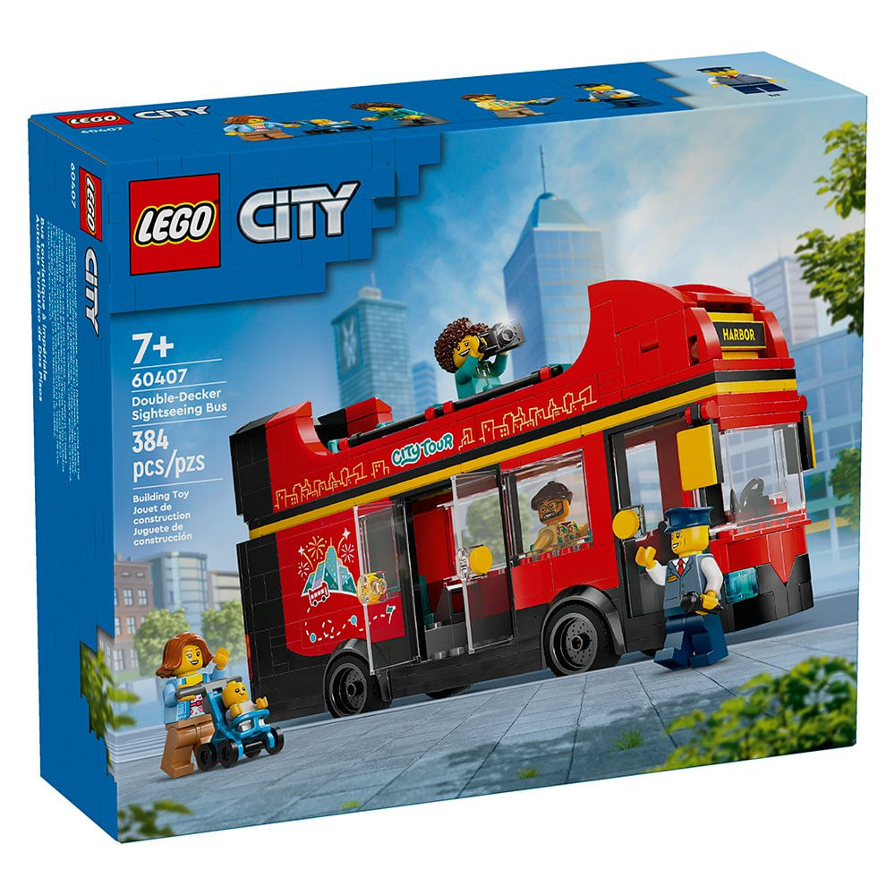 LEGO City Autobús Turístico Rojo de Dos Pisos #60407 de 384 Piezas