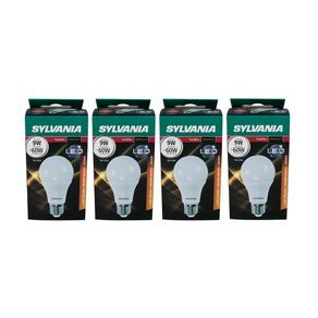 Pack de 4 Bombillas LED Luz Cálida E27 9 W