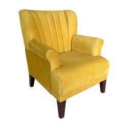 Silla Niza Color Amarillo con Respaldo