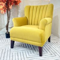 Silla Niza Color Amarillo con Respaldo