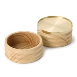 Joyero Circular de Madera con Acabado Natural