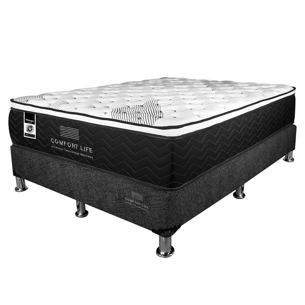 Set de Cama Colchón + Base Black Midnight - Varios Tamaños Matrimonial