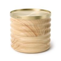 Joyero Circular de Madera con Acabado Natural
