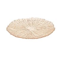 Plato Base de Vidrio Amber de 28 Cm