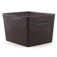 Caja Tipo Ratán Con Tapa 35X29X22 Cm - Green Tech Varios Colores